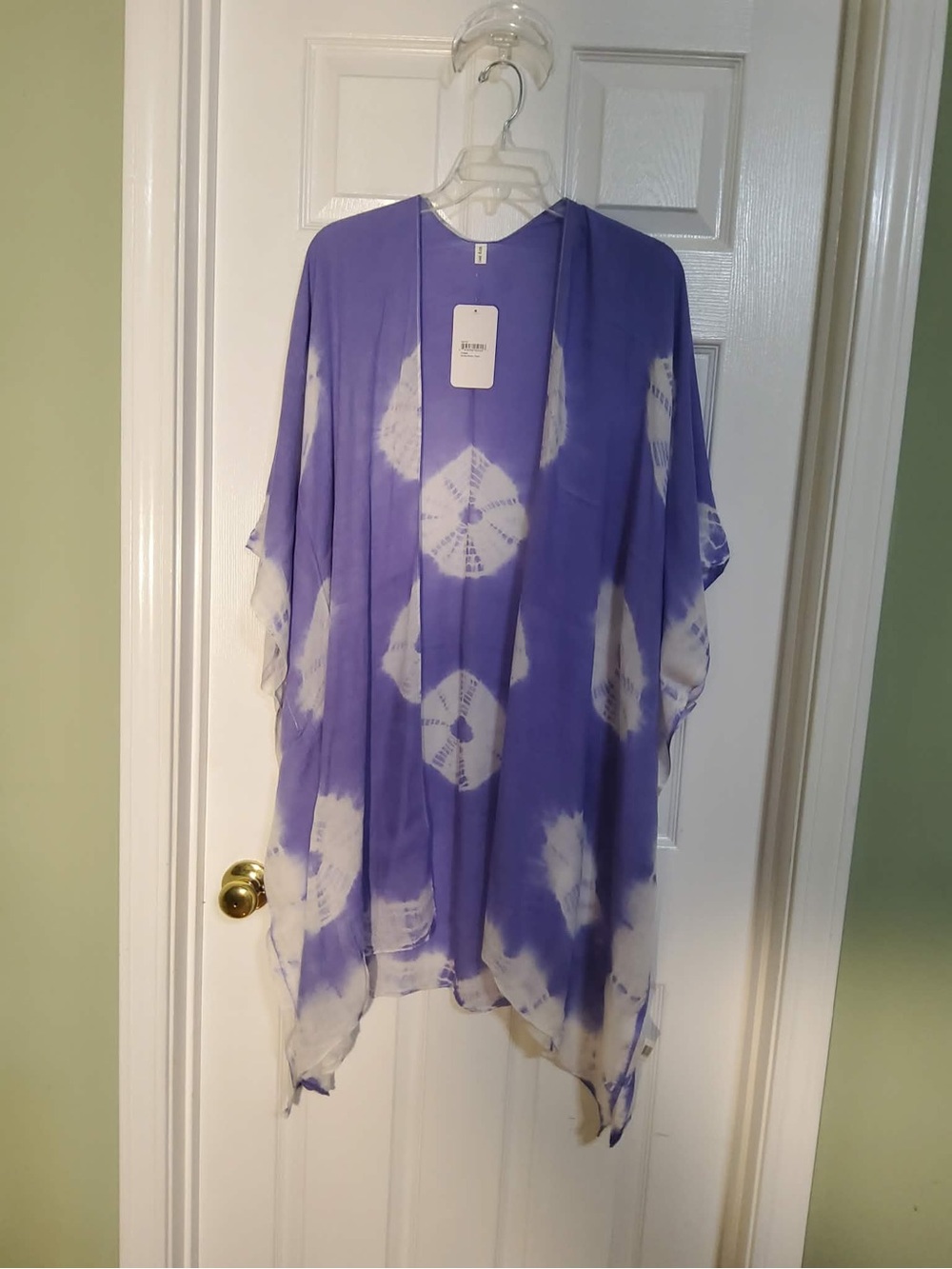 Tie-Dye Purple Beach Coverup Kaftan